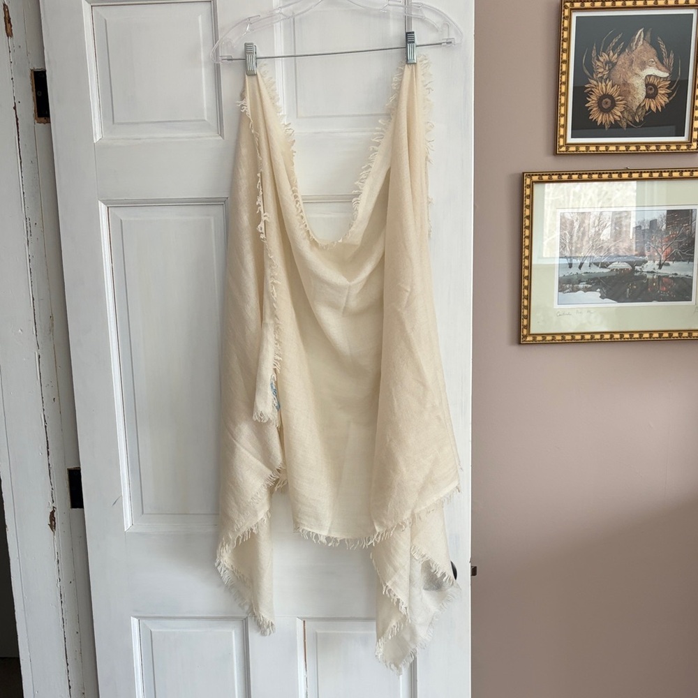 Vintage Kate Landry Cream Wrap or Scarf